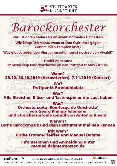 Flyer zu Barockorchester