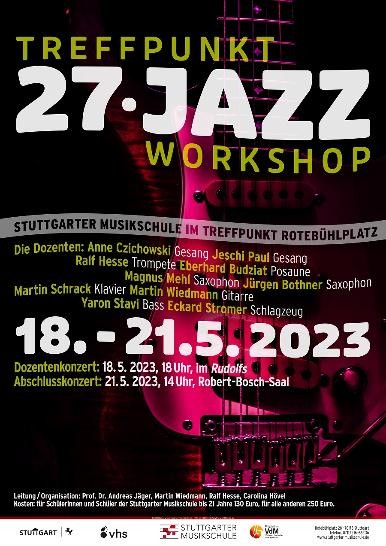 Plakat des Jazzworkshops 2023 mit Datum und Ortsangabe
